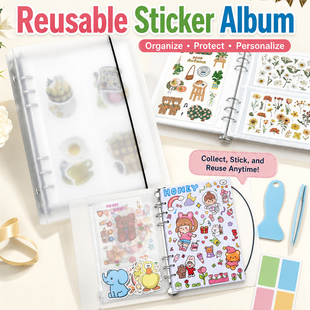 Embellishments For Scrapbooking - Reusable Sticker Album Release Paper 3