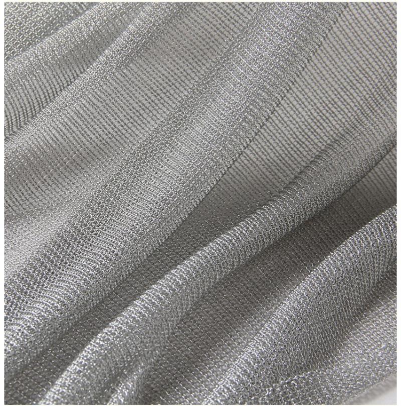 Knitted Metal Texture Fabric L - Crystal Mesh Fabric recension och pris
