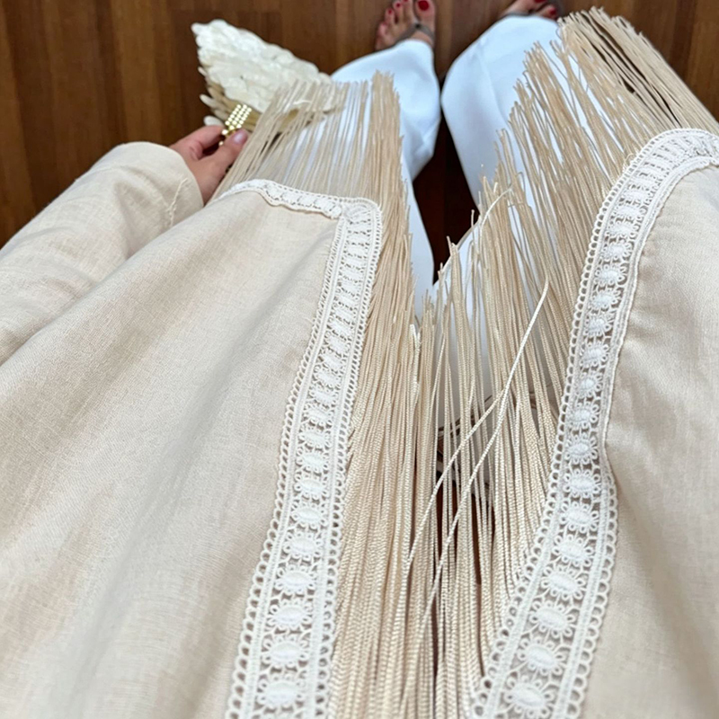 Autumn Boho Outerwear Coats Ha - Tassel Fringe Trim recension och pris