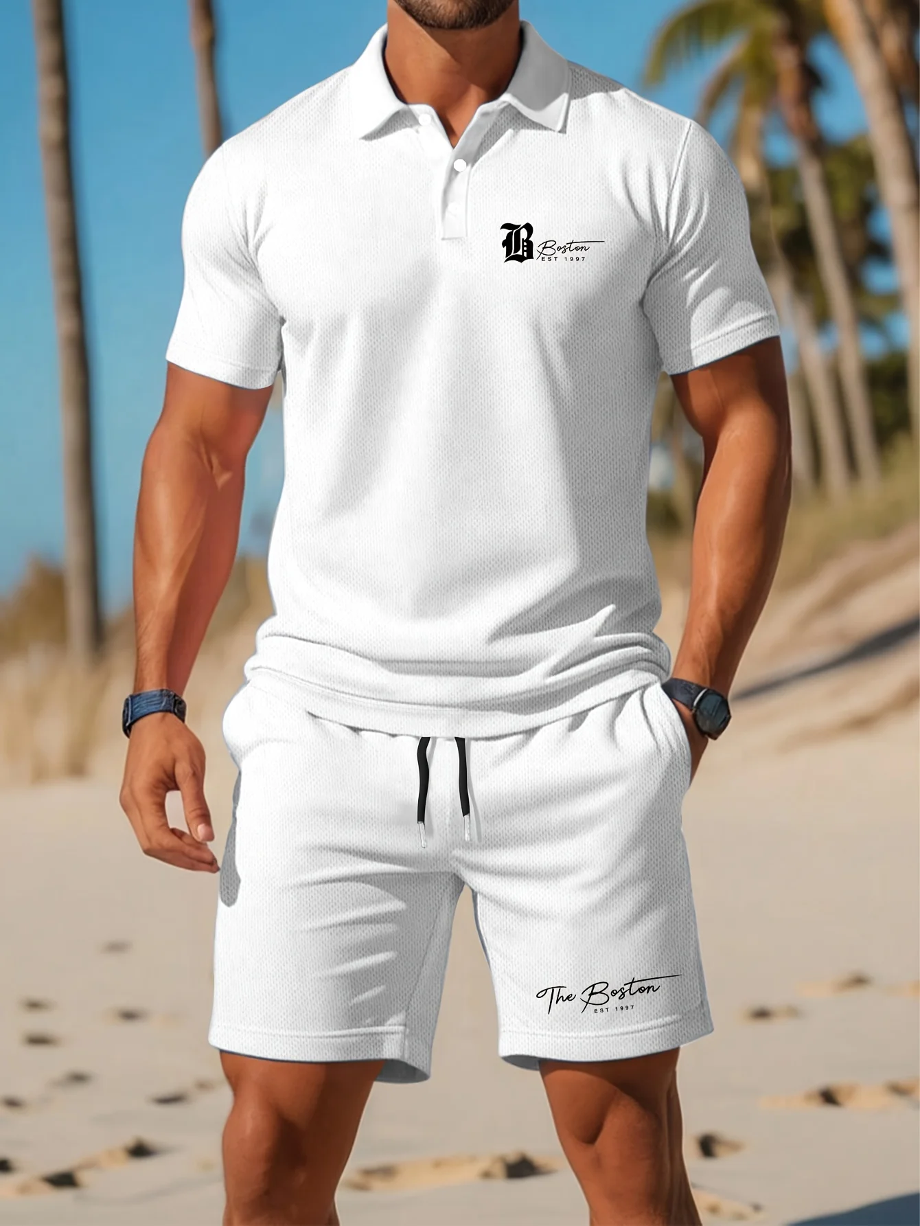 Summer New Men's Polo Shirt Se - Embellish Knit recension och pris