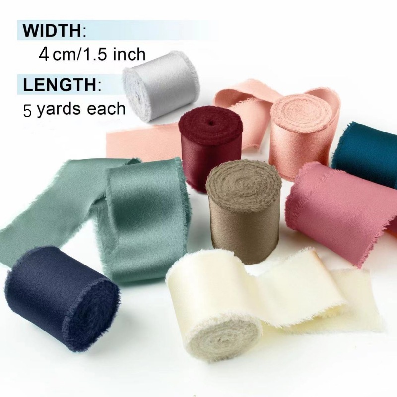 Silk Satin Ribbon 3 Roll Woode - Organza Ribbon Spool recension och pris